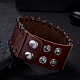 Bracelets de cordon en cuir vogue pour hommes BJEW-BB15626-10