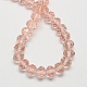 Light Salmon Color Faceted Rondelle Handmade Imitate Austrian Crystal Glass Beads X-G02YI0F6-2