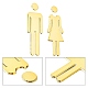 Abs masculino y femenino letrero de baño pegatinas DIY-WH0181-20A-4