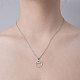 201 Stainless Steel Hollow Eye Pendant Necklace NJEW-OY001-43-2
