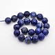 Faceted Round Natural Lapis Lazuli Beads Strands G-E302-081-14mm-2