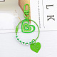 Porte-clés pendentif acrylique cube et coeur HEAR-PW0001-149D-1