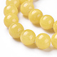 Chapelets de perles en jade jaune naturel G-F622-10-10mm-3