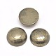 Half Round Natural Pyrite Cabochons X-G-I125-09-12x4mm-1