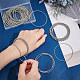 Unicraftale 60 Uds conjunto de pulseras elásticas de cadena de resorte de acero minimalista TWIR-UN0001-12P-2