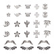 Cheriswelry 120 個 12 スタイルチベットスタイル合金ビーズ  鳥と星とサボテン  アンティークシルバー  7~22x6~13.5x3~7mm  穴：0.7~1.6mm  10個/スタイル FIND-CW0001-23-1