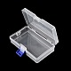 プラスチックネイルアートツールボックス  収納ボックス  長方形  透明  14.5x8.5x3.5cm MRMJ-G001-44-3