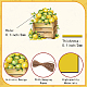 Decoraciones colgantes de madera con tema de limón WOOD-WH0037-004-3