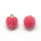 Faux Mink Fur Covered Charms WOVE-S084-38M-1