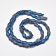 Frosted Electroplate Glass Fish Beads Strands EGLA-M001-C01-2