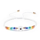 Malocchio di lampwork e braccialetto di perline di vetro BJEW-JB08367-06-1