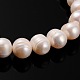 Natural Pearl Round Bead Strands PEAR-E004-39-1