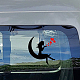 Creatcabin 4 set decalcomanie per auto Lovesick adesivi ispirati a Banksy riflettenti impermeabili per auto veicoli donne paraurti finestra porte laptop pareti decalcomanie decorazione moto (nero + rosso) DIY-WH0308-255I-5