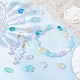 Sunnyclue 1 boîte de 120 perles étoiles de mer perles de poisson perle étoile en verre animal marin espaceur en vrac perle colorée transparente perles de poisson double face pour la fabrication de bijoux fournitures de perles bracelets bricolage artisanat GLAA-SC0001-72-5