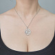 201 Stainless Steel Hollow Sun Pendant Necklace NJEW-OY002-13-2