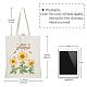 CREATCABIN Sunflower Bee Happy Cotton Tote Bag Canvas 100% Cotton Reusable Shopping Bags Beach Grocery Bags Eco-Friendly Aesthetic DIY Craft Multi-Function for Women Gifts Daily Life 13.3 x 15 Inch ABAG-WH0033-017-2