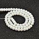 Opaque Solid Color Glass Round Beads Strands GLAA-F032-6mm-01-2