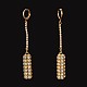 Brass Rhinestone Leverback Earrings X-EJEW-M046-02-2