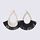 (vente d'usine de fêtes de bijoux) boucles d'oreilles pendantes en cuir pu EJEW-JE03605-05-2