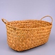Straw Plaited Article Bread Storage Basket AJEW-WH0118-06-1