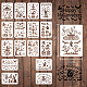 Plastic Drawing Painting Stencils Templates Sets DIY-WH0172-204-2
