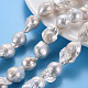 Hebras de perlas keshi de perlas barrocas naturales PEAR-S019-05B-1