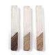 Большие подвески из смолы и дерева WOOD-F015-02G-1