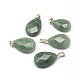 Faceted Flat Teardrop Natural & Synthetic Mixed Stone Pendants G-R312-M-2