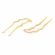 Rack Plating Brass Hair Forks OHAR-C004-01G-2