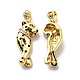 Brass Clear Cubic Zirconia Pendants KK-G446-01G-1