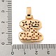 Латунные микропаве прозрачные подвески с фианитом KK-B099-01G-Z-3