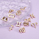 Fashewelry合金のチャーム  12星座  ライトゴールド  11x12.5mm  12個/セット  2セット FIND-FW0001-02-4