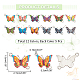 Nbeads 60 pcs 12 couleurs papillon alliage émail lien charme ENAM-NB0001-98-2