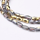 Chapelets de perles en verre transparent électrolytique EGLA-E046-H01-3