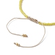 Bracelets de perles tressées en coquillage naturel et graines de verre BJEW-JB09921-01-4