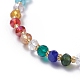 Set di gioielli in perle di vetro di Abaco placcate elettroliticamente SJEW-JS01066-6
