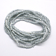 Chapelets de perles en verre électrolytique d'imitation jade X-EGLA-J047-3x2mm-F04-2