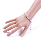 Bracelets réglables de perles tressées avec cordon en nylon BJEW-JB05100-04-5