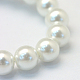 Backen gemalt pearlized Glasperlen runden Perle Stränge X-HY-Q330-8mm-01-3