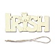Mot de bricolage ornements en bois inachevés irlandais embellissements en bois vierges WOOD-C009-04-1