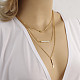Simple Design Alloy Tiered Necklaces NJEW-N0052-004-3
