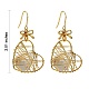 Eco-Friendly Heart Iron Pendants Dangle Earrings EJEW-PH01401-06-7