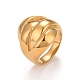 Ионное покрытие (ip) 304 текстурированное массивное кольцо из нержавеющей стали для женщин RJEW-B040-03B-G-1