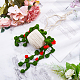 毛糸かぎ針編み植物バスケット吊り下げ装飾  車のバックミラーの装飾用  ダークシーグリーン  43cm FIND-WH0152-161B-5