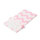 長方形のクラフト紙袋  ハンドルなし  ギフトバッグ  波の模様  ピンク  9.1x5.8x17.9cm CARB-K002-04A-07-3