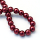 Baking Painted Pearlized Glass Pearl Round Bead Strands X-HY-Q330-8mm-39-4