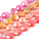 Electroplate Natural Freshwater Shell Beads Strands SHEL-T017-10-2