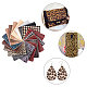 FINGERINSPIRE 10Pcs Geometry Pattern Printed Faux Leather Sheet Bohemian Style Synthetic Leather (8