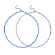 2 個 2 色ガラスシードビーズネックレス  女性のための合金の絶妙なネックレス  ミックスカラー  16.73インチ（42.5cm）  1pc /カラー NJEW-FZ00010-2