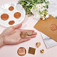 CRASPIRE 4 Styles Sealing Wax Stamp Head Round Square Blank Wax Seal Stamp Head Removable Brass Seal Head for Sealing Stamp Envelopes Wedding Invitations Christmas Gift Wrap Wine Packages DIY-CP0009-48-3